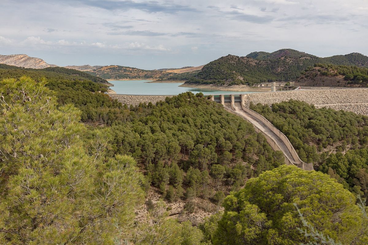 Los embalses del Guadalhorce junto al acceso norte